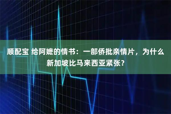 顺配宝 给阿嬷的情书：一部侨批亲情片，为什么新加坡比马来西亚紧张？